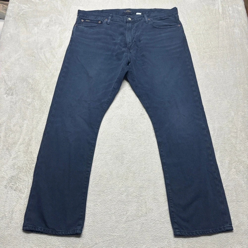 Polo Ralph Lauren Jeans Mens 38x30 Straight Leg Navy Blue EUC